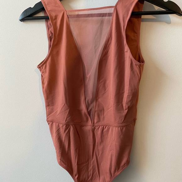 *NEW WITH TAGS* Mauve Mesh Bodysuit - Picture 2 of 5